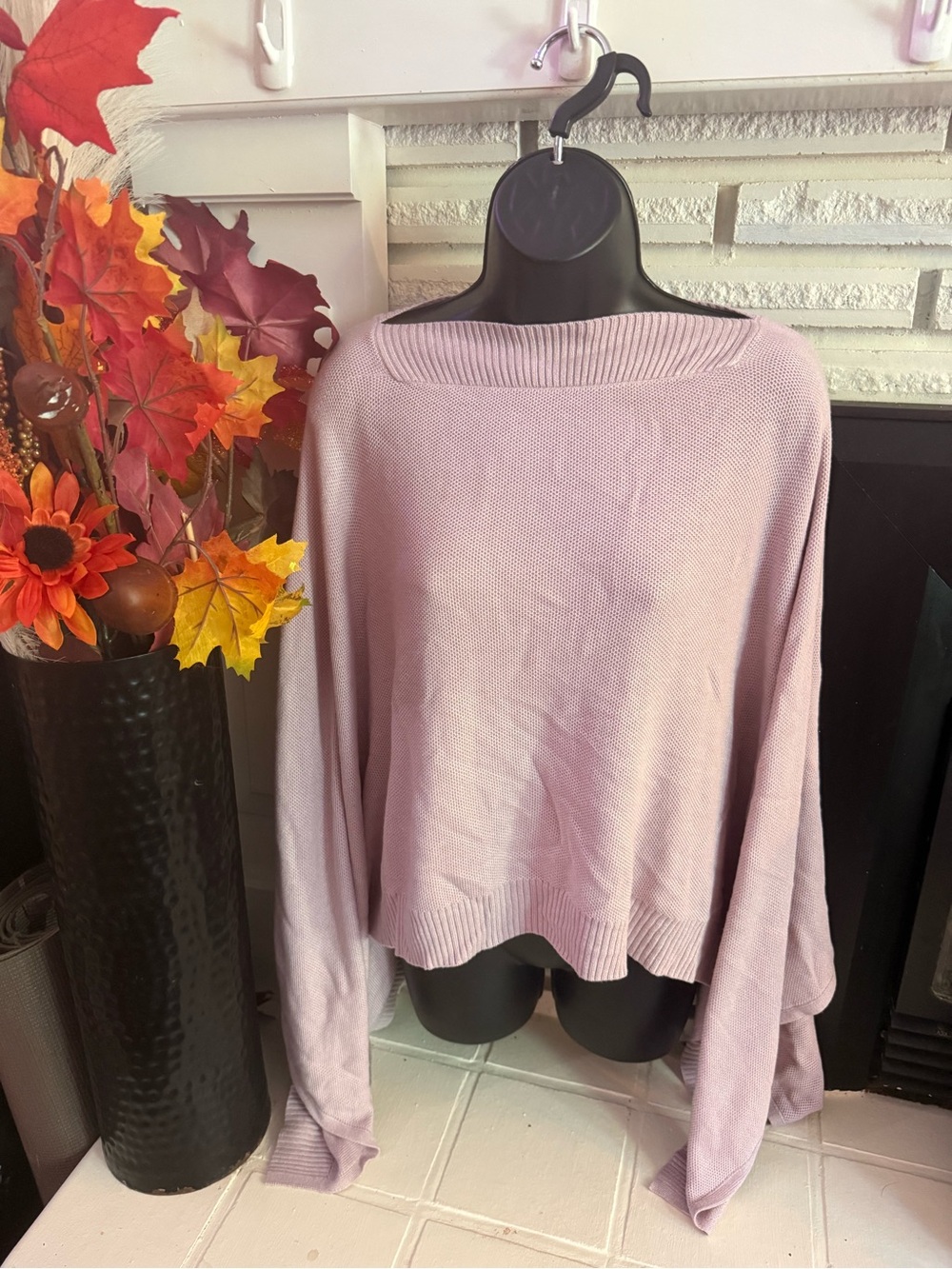 lululemon athletica Light Pink Boatneck Knit Sweater